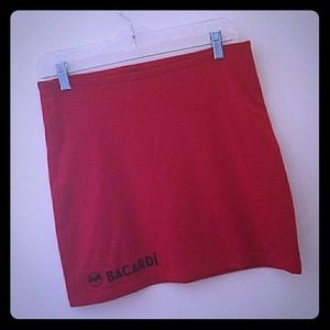 Scarlet red Bacardi mini skirt
